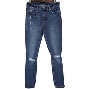 Rock & Republic Women's Berlin Ankle Distressed Ripped Blue Jeans Size 4